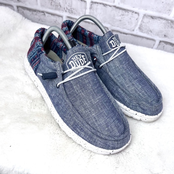 •|•HEY DUDE•| Comfort Cool Slip On Shoes Ladies Size 10 Men's Size 8 - Picture 5 of 12